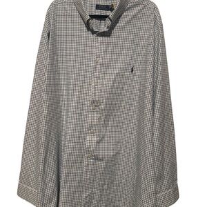 Polo Ralph Lauren Checkered Shirt Long Sleeve Dress Shirt 👔 size 3XL